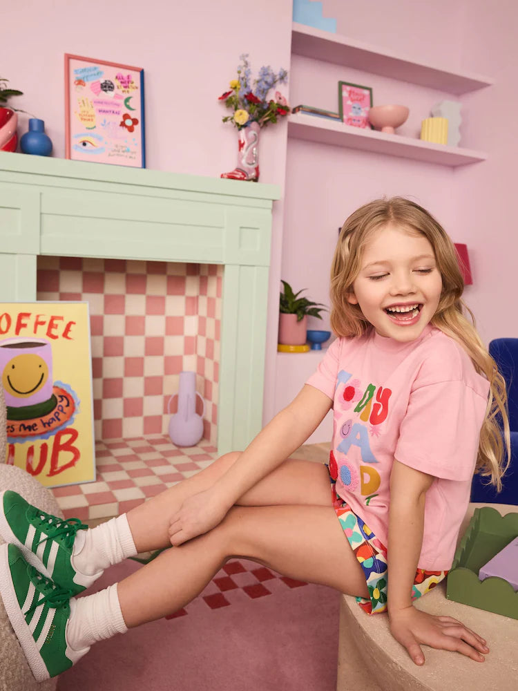 Eleanor Bowmer Pink Today Is A Good Day 100% Cotton Jersey Set