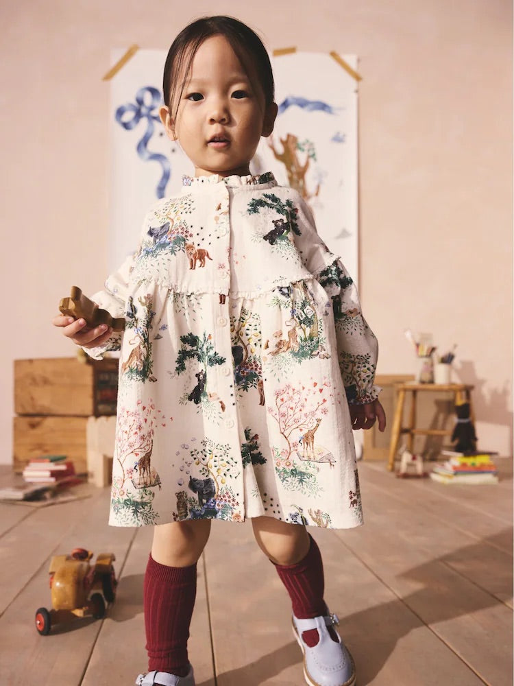 Cath Kidson Cream Long Sleeve Dress