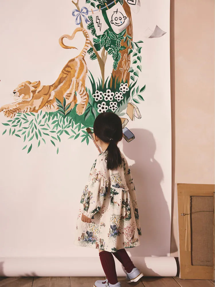 Cath Kidson Cream Long Sleeve Dress