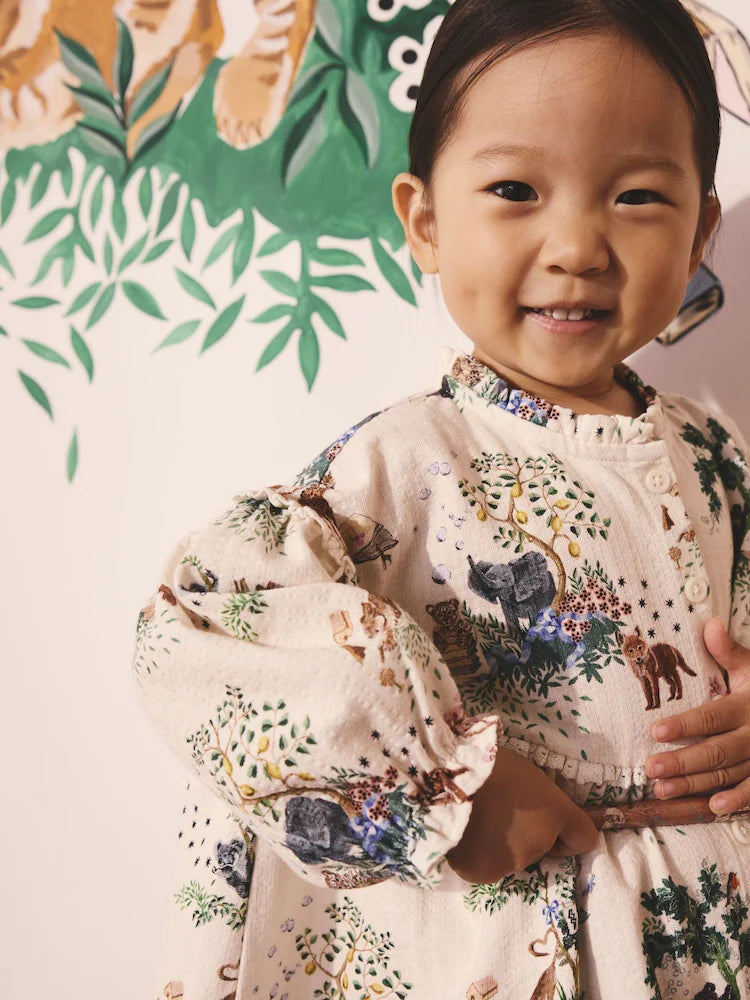 Cath Kidson Cream Long Sleeve Dress