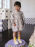 Cath Kidson Blue Character Print Long Sleeve Collar Dress
