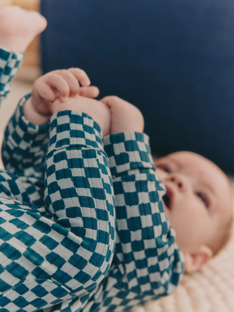 Green Checkerboard Top and Leggings 2 piece Baby Set
