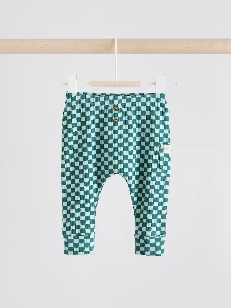 Green Checkerboard Top and Leggings 2 piece Baby Set