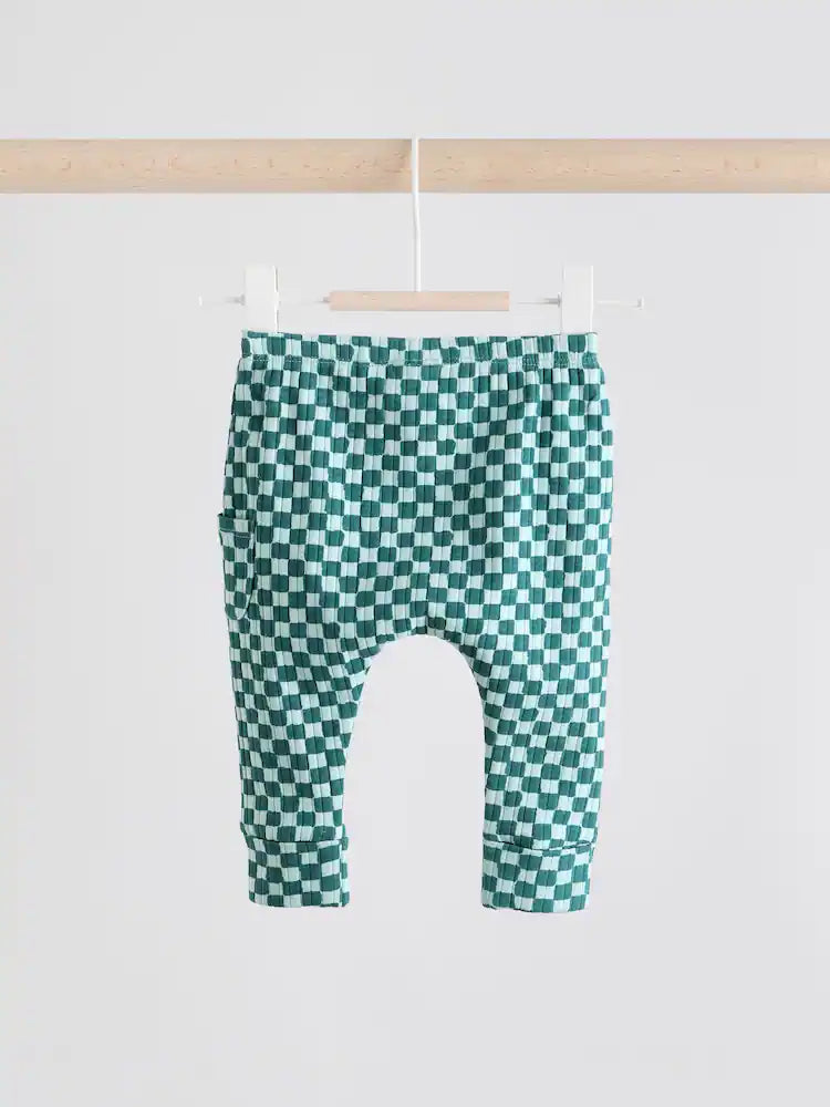 Green Checkerboard Top and Leggings 2 piece Baby Set