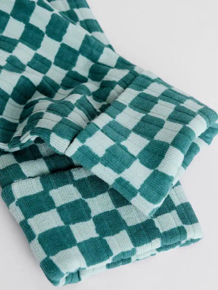 Green Checkerboard Top and Leggings 2 piece Baby Set