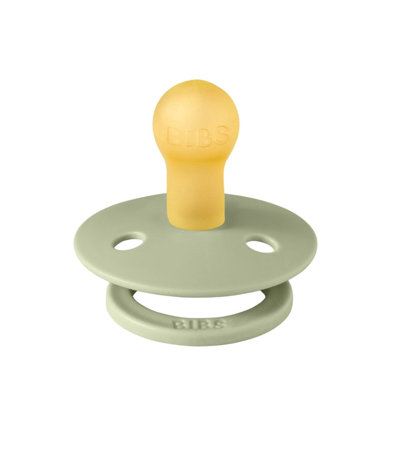 BIBS Pacifier Colour Holiday Leaf 2 PACK Latex Size 1 & 2 Sage/Hunter Green