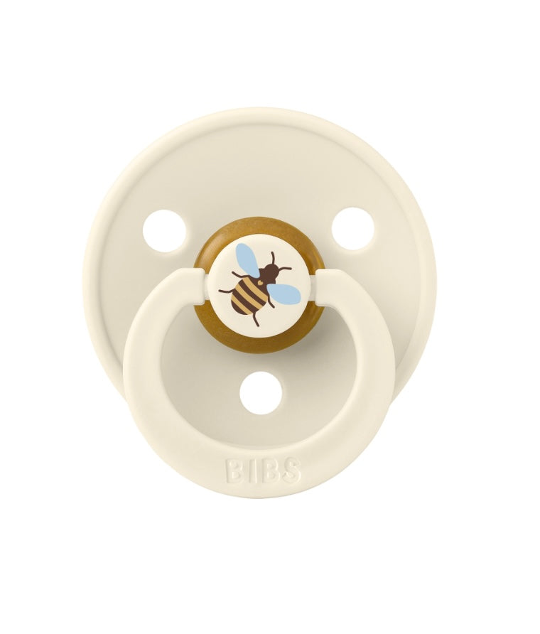 BIBS Pacifier Studio Bumblebee Latex Size 2 Ivory