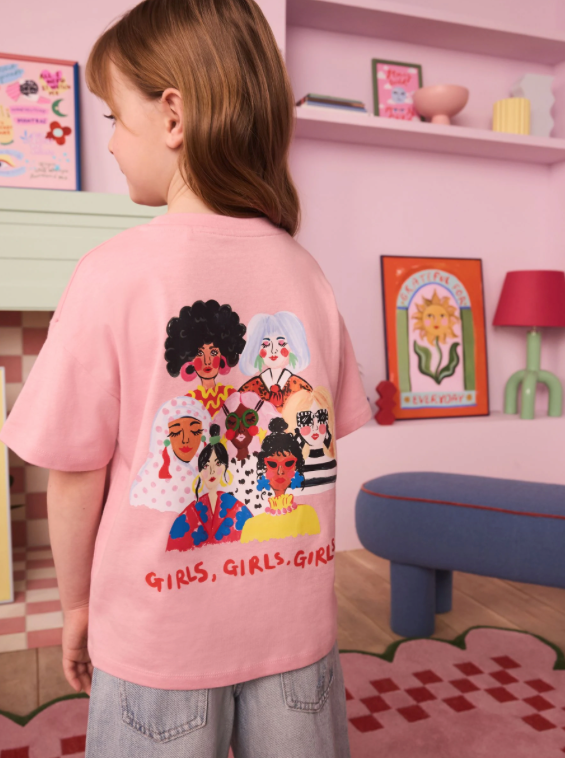 Eleanor Bowmer Pink Who Rules the World Kids Cotton T-shirt