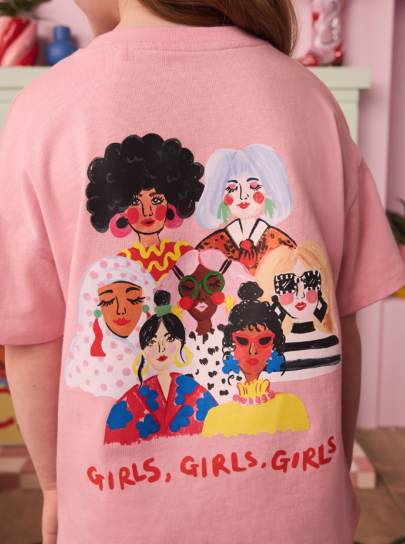 Eleanor Bowmer Pink Who Rules the World Kids Cotton T-shirt