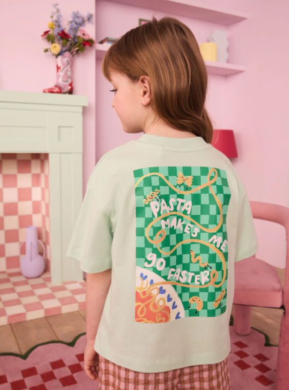 Eleanor Bowmer Kid Green Pasta Cotton T-Shirt