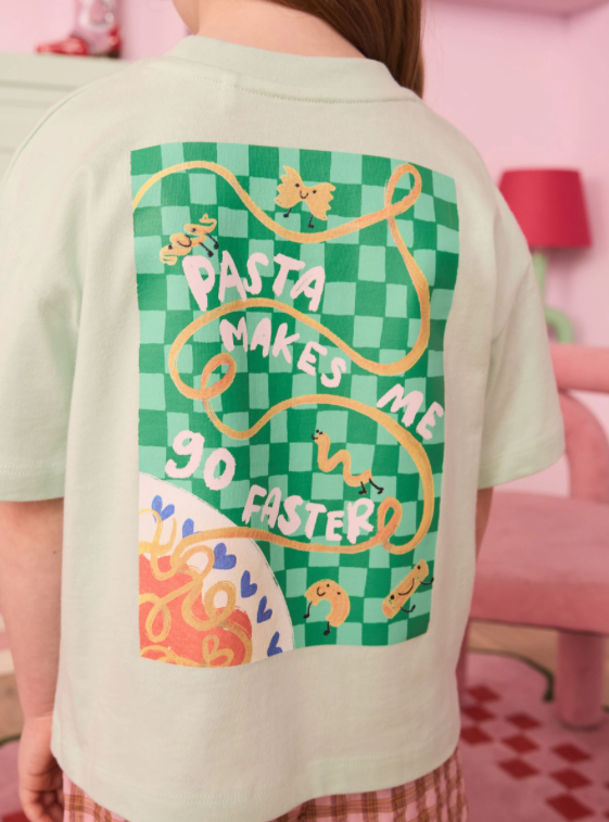 Eleanor Bowmer Kid Green Pasta Cotton T-Shirt