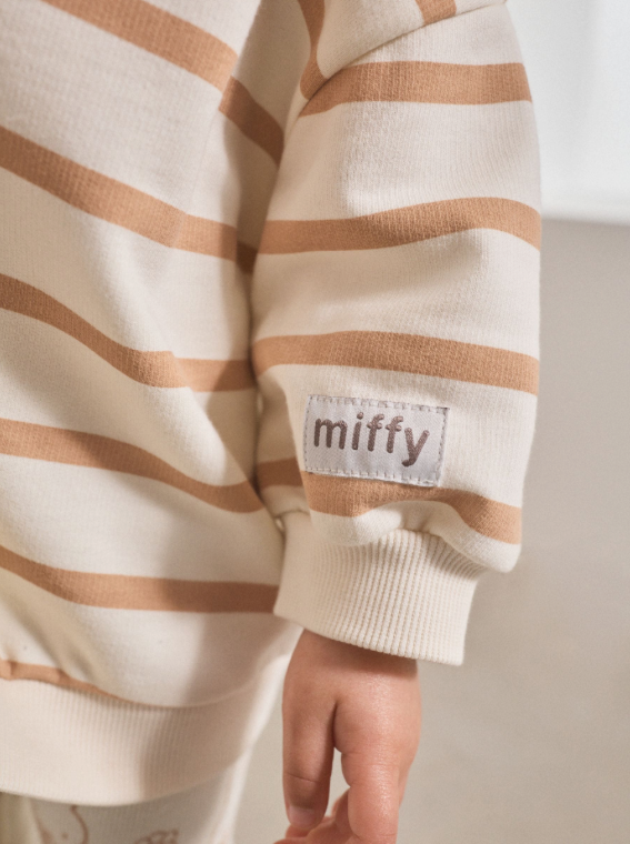 Cream Stripe Miffy Sweatshirt & Leggings Set