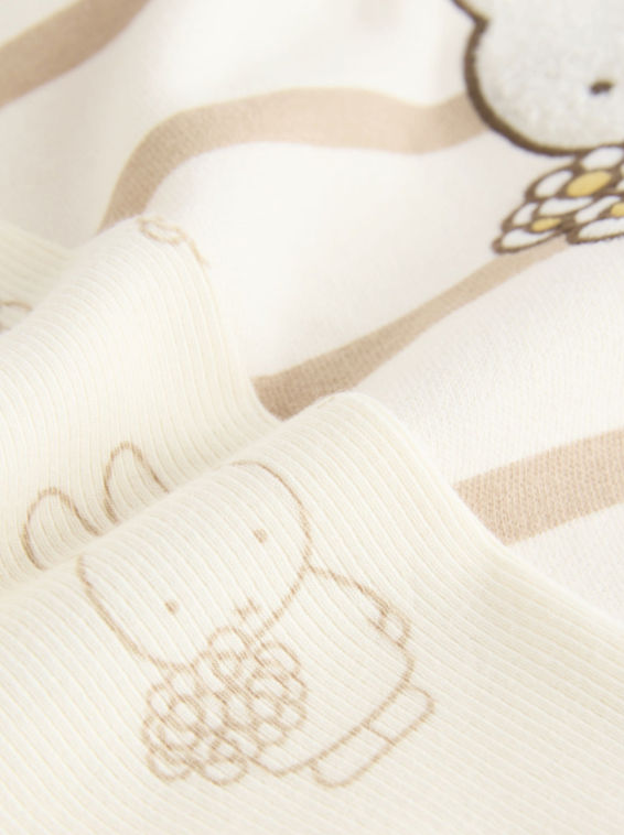 Cream Stripe Miffy Sweatshirt & Leggings Set