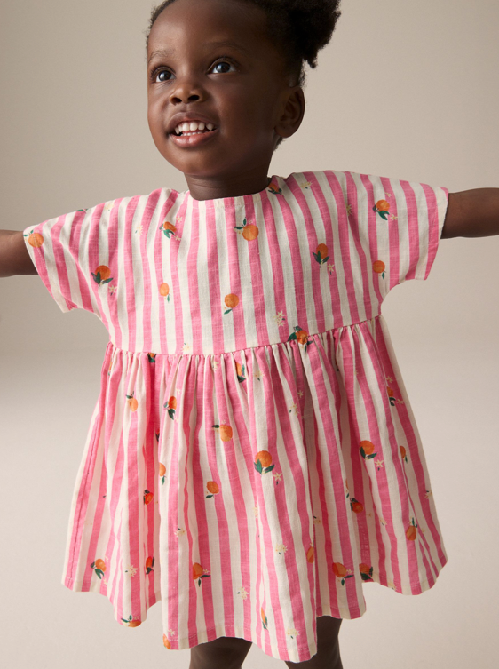 Pink Stripe Boxy Summer Dress