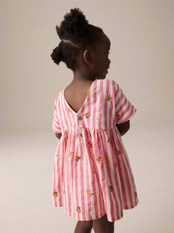 Pink Stripe Boxy Summer Dress