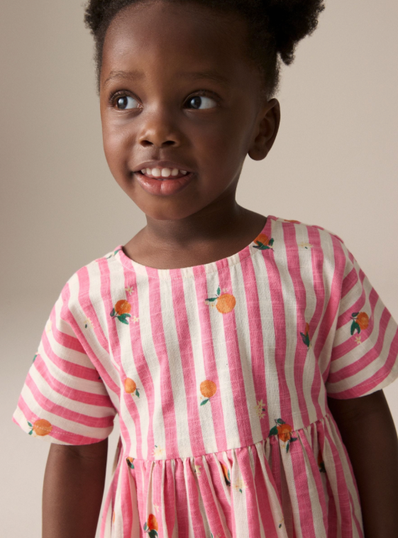 Pink Stripe Boxy Summer Dress