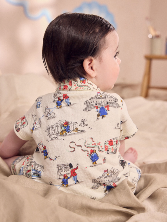 Paddington Bear Collared Baby 100% Cotton Cath Kidston Romper