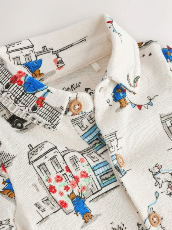 Paddington Bear Collared Baby 100% Cotton Cath Kidston Romper