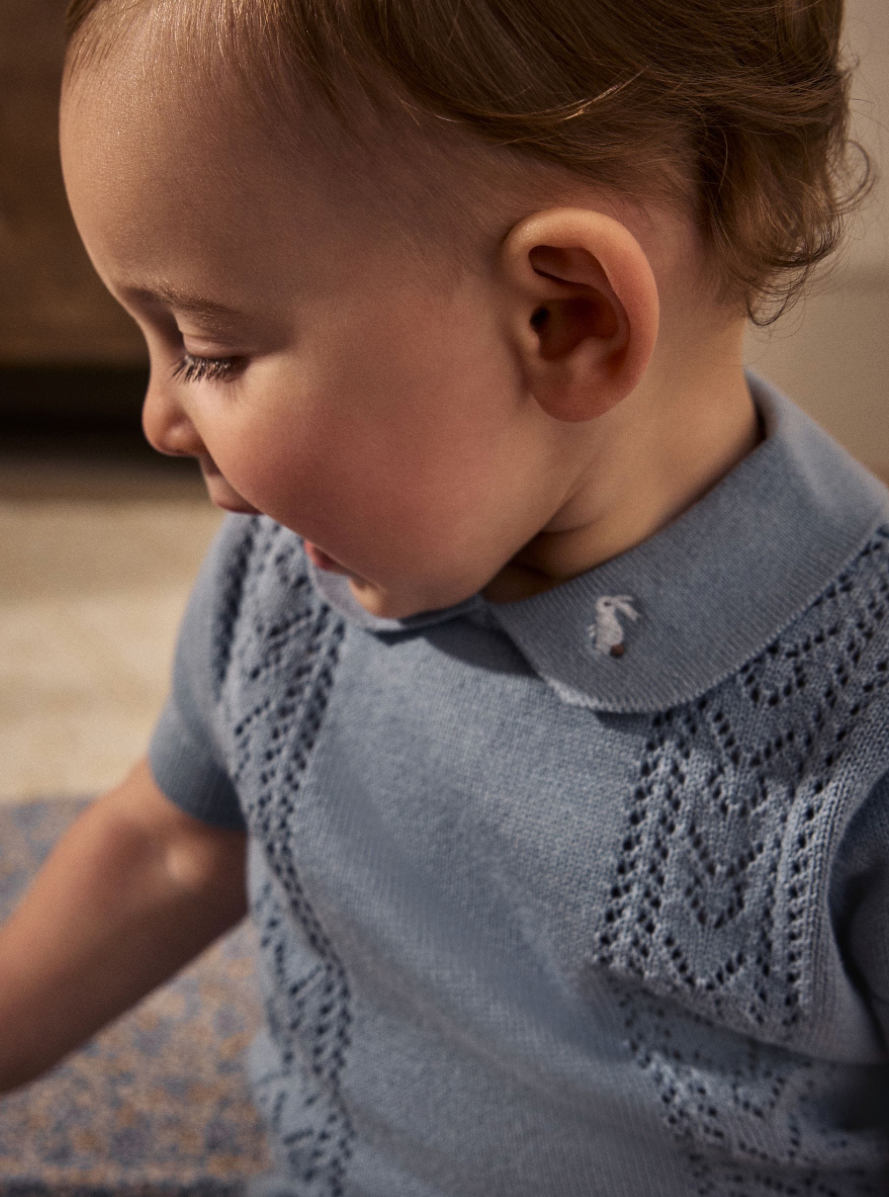 Blue Knitted Top and Short