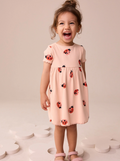 Ladybird Pink Ribbed Jersey Dress