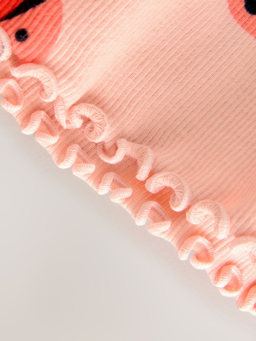 Ladybird Pink Ribbed Jersey Dress