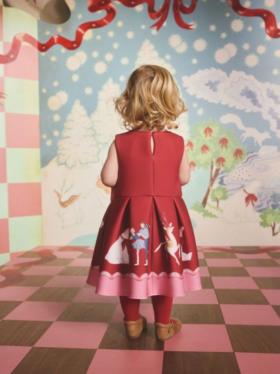 Cath Kidston Red Scuba Occasion Dress