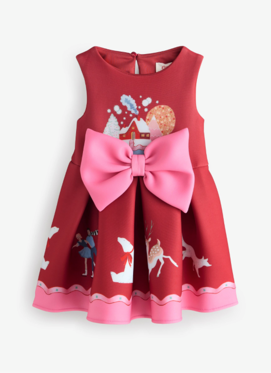 Cath Kidston Red Scuba Occasion Dress