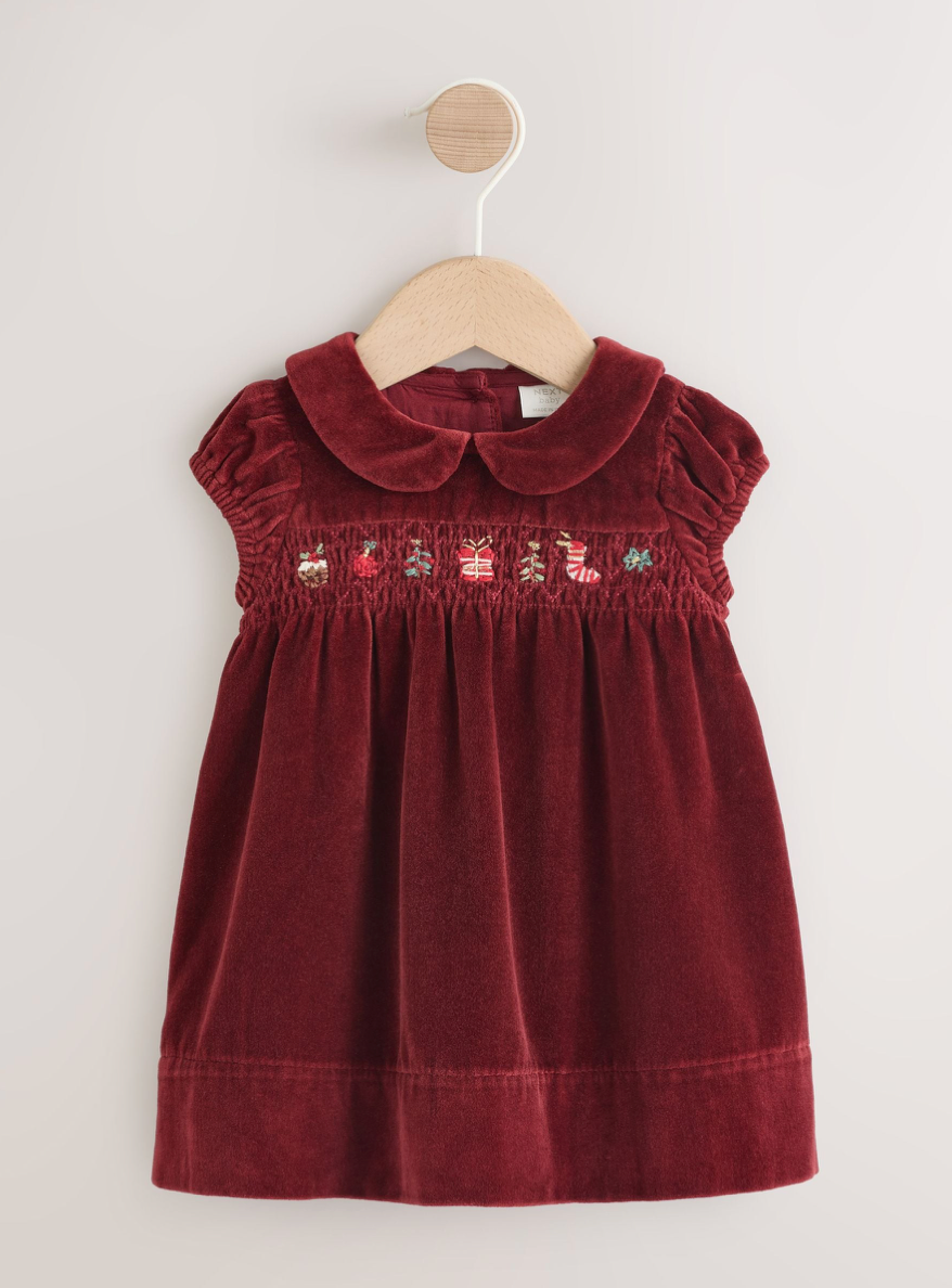 Christmas Baby Velvet Dress