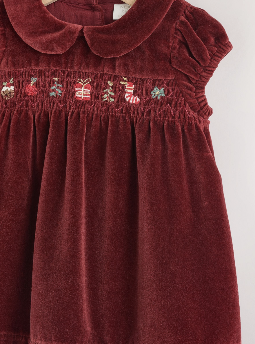 Christmas Baby Velvet Dress