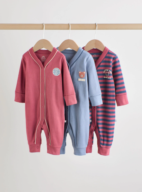 Burgundy Red Baby Sleepsuits