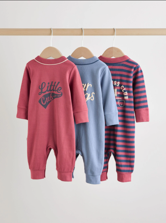 Burgundy Red Baby Sleepsuits